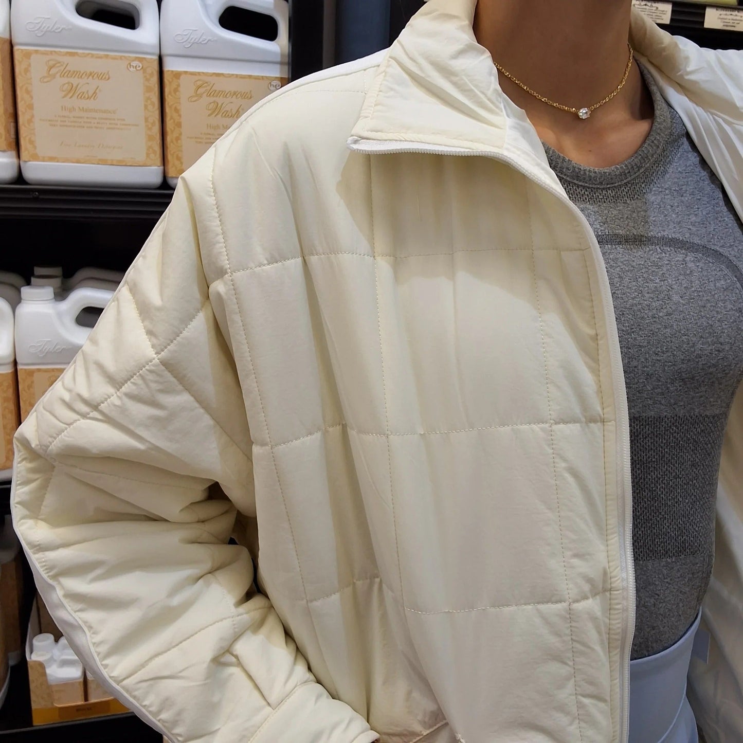 SQUARES ZIPPER JACKET